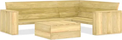 Produktbild von 2-tlg. Garten-Lounge-Set Kiefernholz Imprägniert