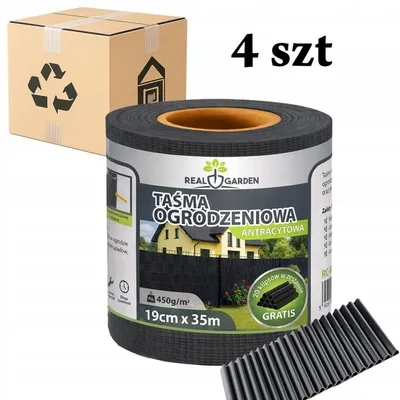 Immagine prodotto di Set di 4 nastri per recinzione color antracite 19 cm x 35 m Copertura per pannelli