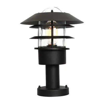 Produktbild von Elstead Helsingor Außen-Stehleuchte E27 31cm Schwarz IP44