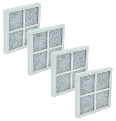 Produktbild von vhbw 4x Filter kompatibel mit LG LFXS24623B, LFXS24623D, LFXS24623S, LFXS24623W, LFXC24766S, LFXC24796D, LFXC24796S Kühlschrank - Aktivkohlefilter