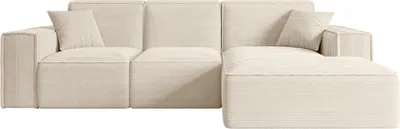 Produktbild von ALTDECOR Ecksofa in L-Form SERRA-L - 266x169x80 cm Beige - Corner Sofa Bett Eckcouch Couch Wohnlandschaft Cauchsofa