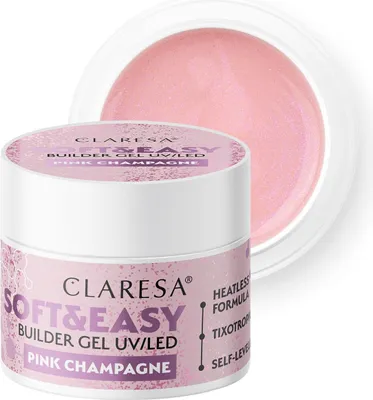 Produktbild von Claresa | Soft & Easy Builder Gel - Rosé Champagner - 45 G - Einfaches Utensil - Gel Für Nägel