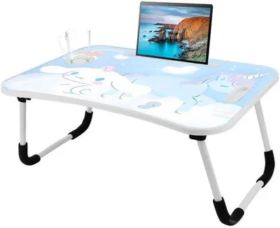 Produktbild von Multifunktionale Laptoparbeitsplatte mit Kartoon-Design und Klappfuß