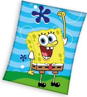 Produktbild von Spongebob Flauschdecke Schmusedecke Kuscheldecke 130 x 170 cm
