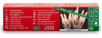 Produktbild von Konstsmide 6300-103, Transparent, 10 Glühbirne(n), LED, Warmweiß, 230 V, 2850 mm