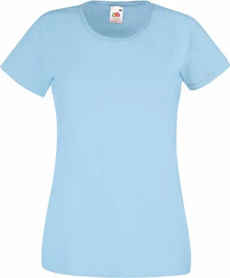 Produktbild von Fruit of the Loom - Lady-Fit Valueweight T - Sky Blue - M