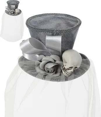 Produktbild von Mini Hut Gothic mit 2 Haarclips Karneval Fasching Halloween Party Cosplay