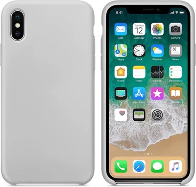 Produktbild von starfix Silikon-Tasche Schutz-Hülle Cover S-Case für iPhone XS / X grau