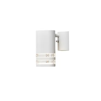 Image de Konstsmide Modena Long Applique murale en aluminium laqué blanc avec verre acrylique transparent