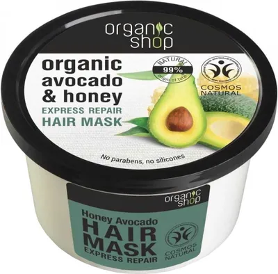 Obrázek produktu pro Organic Shop Odbudowująca maska do włosów Avocado & Olive, 250 ml