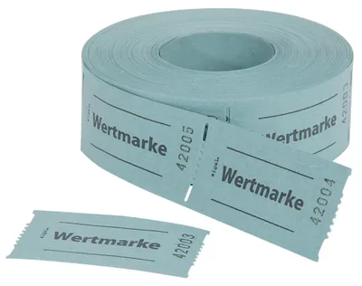 Image de SIGEL GR555 Rouleaux de bons de réduction "Wertmarke" - bleu, numérotation continue, 60x30 mm, 500 pièces
