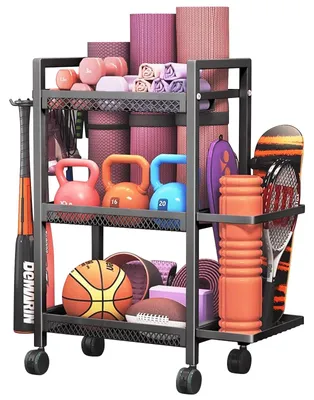 Productafbeelding van Solidchoice - Dumbbellstandaard voor Thuisgym met Wielen