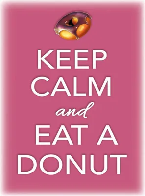Produktbild von vianmo Holzschild 40x30 cm Keep Calm and eat a donut