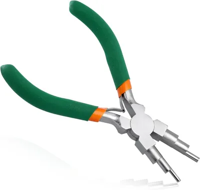 Productafbeelding van Draad Buigende Tang - Ronde Tang - Sieraden Maken - 6 Maten Lussen - 3-10mm - Groen Oranje