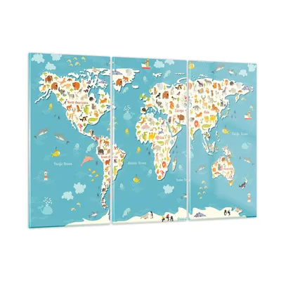Produktbild von Bilder auf glas - Geographie Globus Grafik Illustration - 105x70cm - Glasbilder - Wandbilder - Kunstdruck - Wanddekoration aus Glas - Glas Bilder - Wandbild auf Glas - GCE105x70-3106