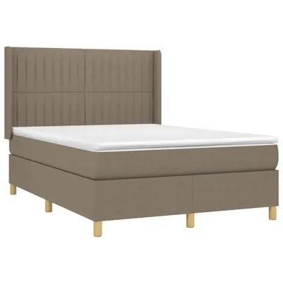 Produktbild von Boxspringbett mit Matratze Taupe 140x200 cm Stoff