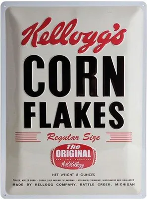 Produktbild von Nostalgic-Art - Blechschild 30 x 40 cm - Kellogg's - Corn Flakes Retro Package