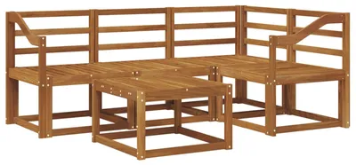 Produktbild von vidaXL Outdoor-Sofagarnitur 5 pcs Natur Massivholz Akazie