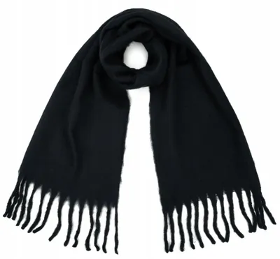 Produktbild von Szaleo Valdez Großer Warmer Glatter Winter-Schal mit Fransen Uni