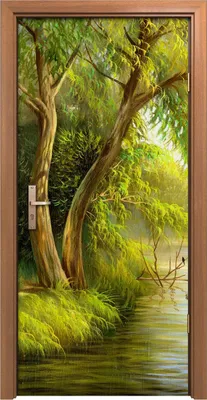 Produktbild von Türposter 90x200 cm Türaufkleber Türtapete Türfolie Klebefolie Wand Kunst Wohnkultur See Wasser