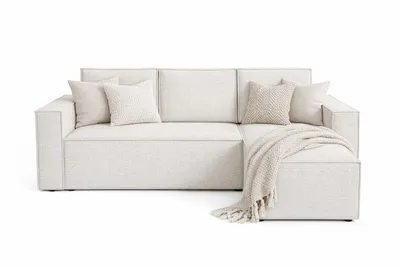 Obrázek produktu pro Rohová pohovka Sofello CREMONA s rozkládací funkcí a úložným prostorem, moderní potah z ženilky CREMONA, rozměry lůžka 204 × 144 cm