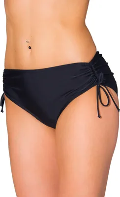 Produktbild von Aquarti Damen Bikinihose mit Raffung und Schnüren, Farbe: Schwarz, Größe: 40