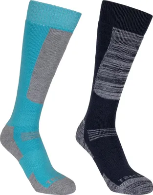 Immagine prodotto di Trespass - Calzini da sci "Convex" per bambini (confezione da 2) TP6108 (31 EU - 35,5 EU) (Navy/Cyber Blue)