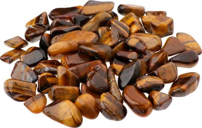 Produktbild von NKlaus 300g Tigerauge Edelstein 25-35 mm Heilsteine Goldbraun Mineral Quarz Dekoration 14677