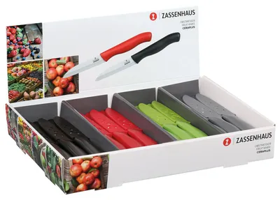 Produktbild von Zassenhaus Obstmesser CERAPLUS, bunt 7,5 cm 70217 4006528070217