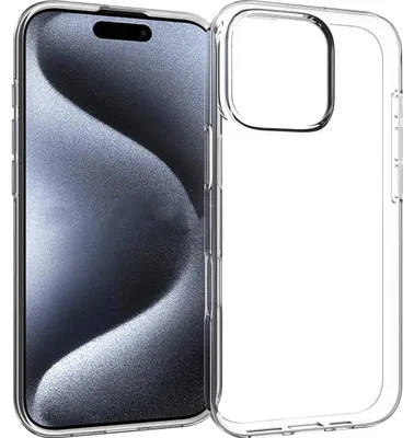 Produktbild von Mobigear Basics, transparente Schutzhülle für das iPhone 16 Pro, flexibles TPU-Rückseitenetui
