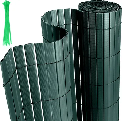 Produktbild von Jopassy PVC Sichtschutzmatte Verstärkung Innen, Balkon Sichtschutz mit Kabelbindern, Sichtschutzzaun Windschutz Wasserdicht ohne Bohren für Balkon Garten, Grün 1,4 x 4m