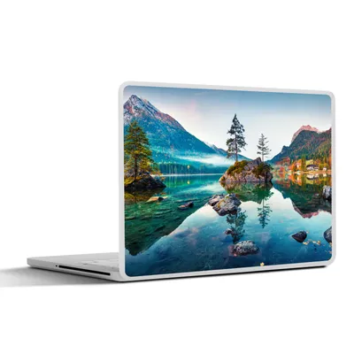 Produktbild von MuchoWow® Laptop Aufkleber Sticker Cover Berge - See - Bäume - Natur - Wasser 36.5x27.5 cm - Laptop-Sticker