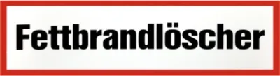 Produktbild von Feuerlöscher Zusatzschild "Fettbrandlöscher " Fettbrand Feuerlöscher 210x74mm
