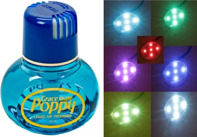Produktbild von Lufterfrischer Duft Fresie Poppy LED Multicolor Beleuchtung mit Dimmfunktion 12 / 24 Volt LKW Auto KFZ Wohnmobil