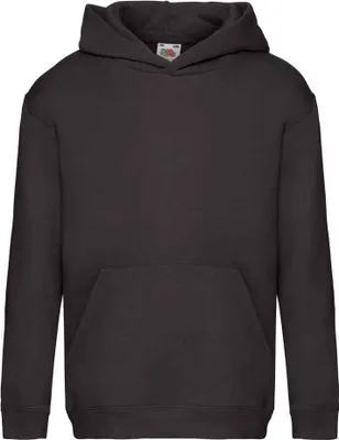 Productafbeelding van Fruit of the Loom - "Premium" hooded sweater voor kinderen, model FK2833 (maat 116) (zwart)