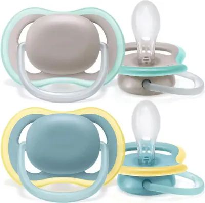 Produktbild von Philips AVENT Ultra air SCF349/01 Schnuller, Klassischer Babyschnuller, Kieferorthopädisch, Silikon, Junge/Mädchen, Spülmaschinenbeständig, 2 Stück(e)