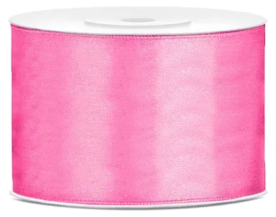 Image de Ruban cadeau en satin rose 25m 50mm de large