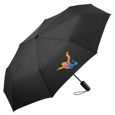 Produktbild von Huuraa Regenschirm Skydiving bunte Silhouette 98cm Schwarz Sturmfest Taschenschirm Geschenkidee