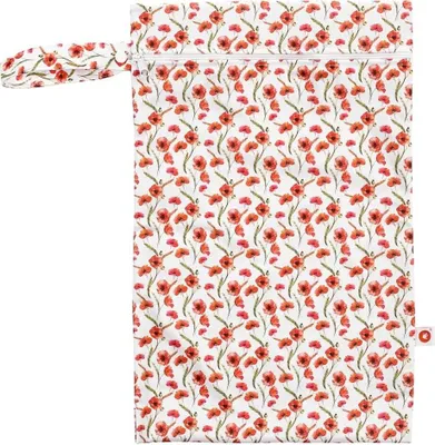 Produktbild von XKKO - wasserabweisende Nasstasche - Wetbag mit Schlaufe - Gr. M Farbe Rote Mohnblumen