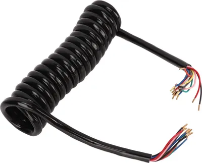 Zdjęcie produktu dla 13-żyłowy kabel spiralny do przyczep, izolowana powłoka, miedź, 20 AWG, przedłużacz zasilania, 9,8 stopy