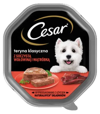Zdjęcie produktu dla Cesar Tacka z soczystą wołowiną i wątróbką 150g
