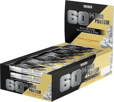 Produktbild von Weider 60% Protein Bar-24x45g Riegel Vanilla-Caramel