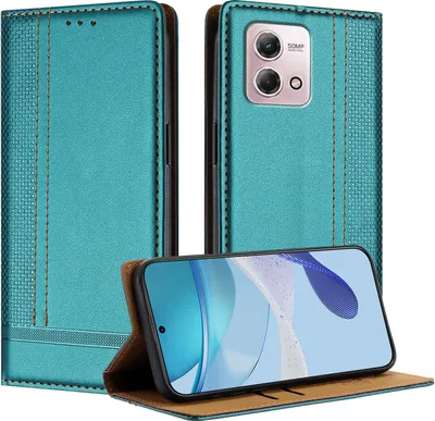 Produktbild von Handyhülle für Motorola Moto G Stylus 4G 2023 Leder Flip Klappbare Schutzhülle mit Standfunktion Grün