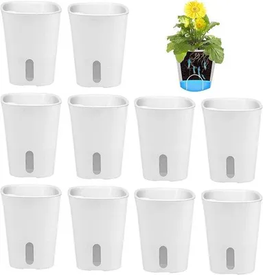 Produktbild von Selbstfertigende Blumenkästen mit Wasserreservoir und Niveauanzeige, Set aus 10 Stück