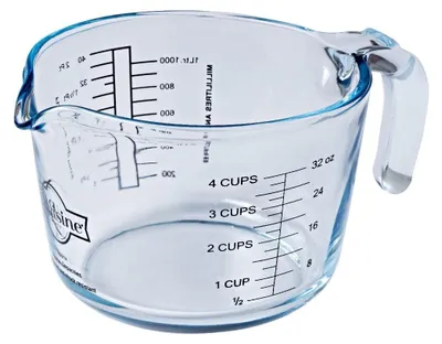 Messbecher aus Glas, 1 Liter, transparent, spülmaschinengeeignet