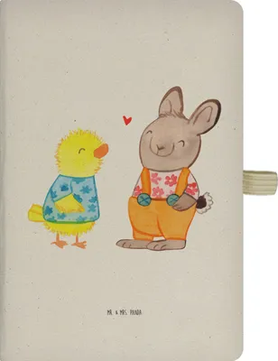 Produktbild von Mr. & Mrs. Panda Journal Ostern Freundschaft - Transparent - Geschenk, A5 Notizbuch, Frühling, Osterhase, Skizzenbuch, Tagebuch, Küken, Schreibheft, Hase