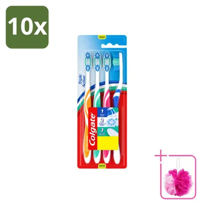 Imagen del producto de 10 cepillos de dientes Colgate Triple Acción, tamaño medio, pack ahorro - 10 unidades