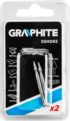 Zdjęcie produktu dla GRAPHITE Frez HSS stożek 1.4 mm, trzpień 3.2 mm, 2 szt.