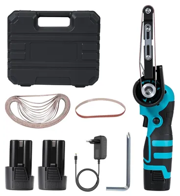 Produktbild von Elektrischer Mini-Bandschleifer - Akku-Bandschleifer - 16,8 V - Polierwerkzeug - Blau