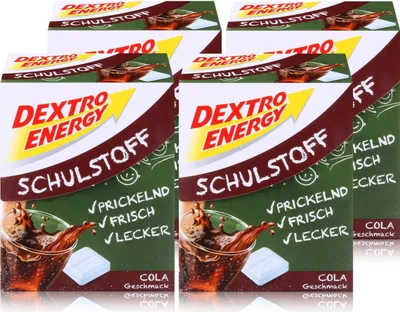 Produktbild von Dextro Energy Schulstoff Traubenzucker Cola Geschmack 50g (4er Pack)